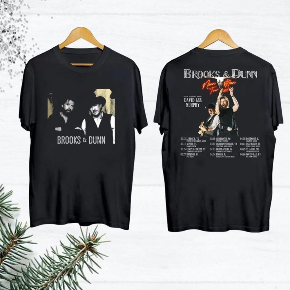 Brooks And Dunn Shirt Brooks And Dunn Neon MoonTour Shirt 2 Sided